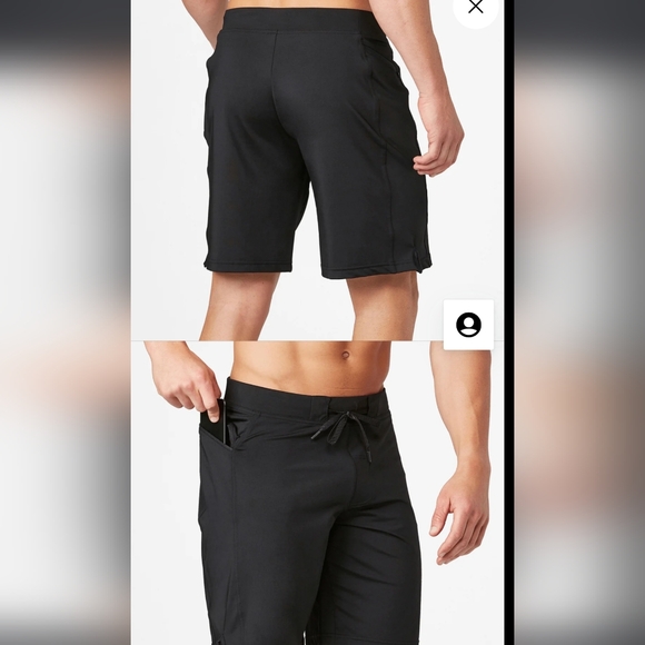 Hylete Men's Athletic Shorts Black with Neon Green Logo. Size M - Picture 8 of 10